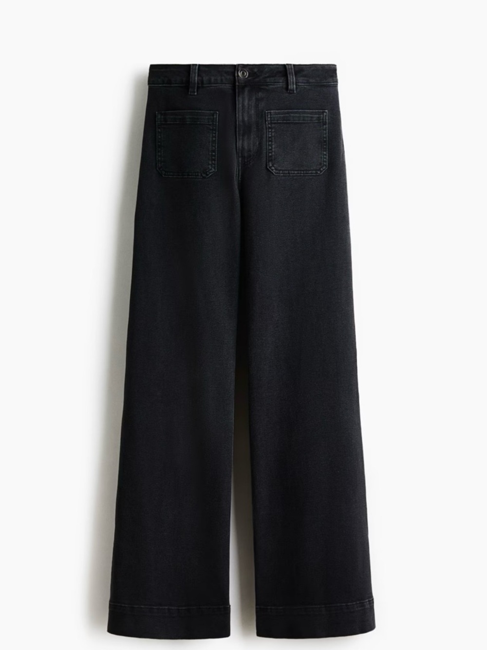 H&M Black Wide High Waist Jeans Size 6